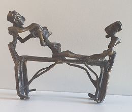 scene d accouchement bronze