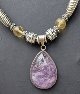 collier amethyste et citrine