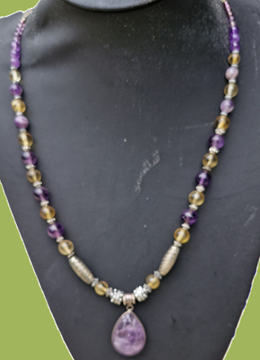 collier amethyste et citrine