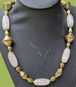 collier de quartz rose