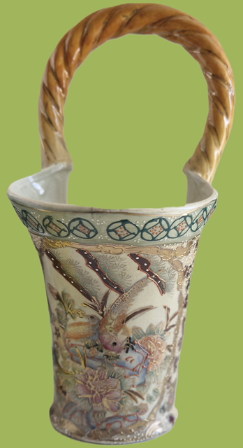 vase panier cloisonne
